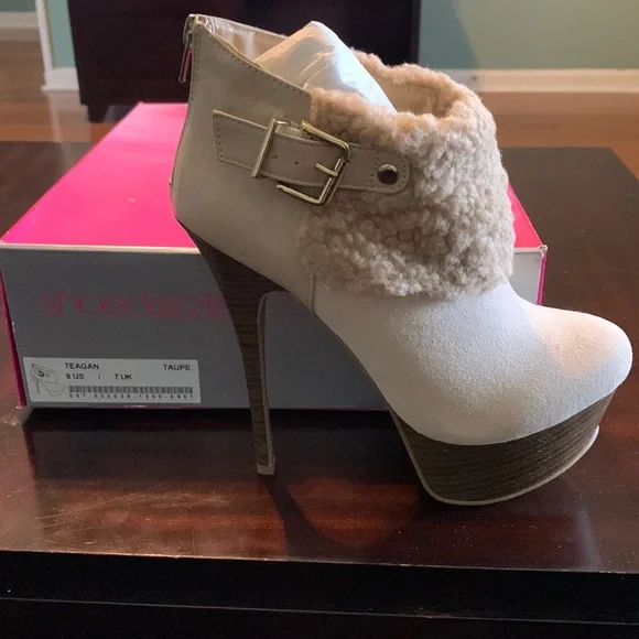 Taupe Booties by Shoedazzle. - Picture 1 of 5